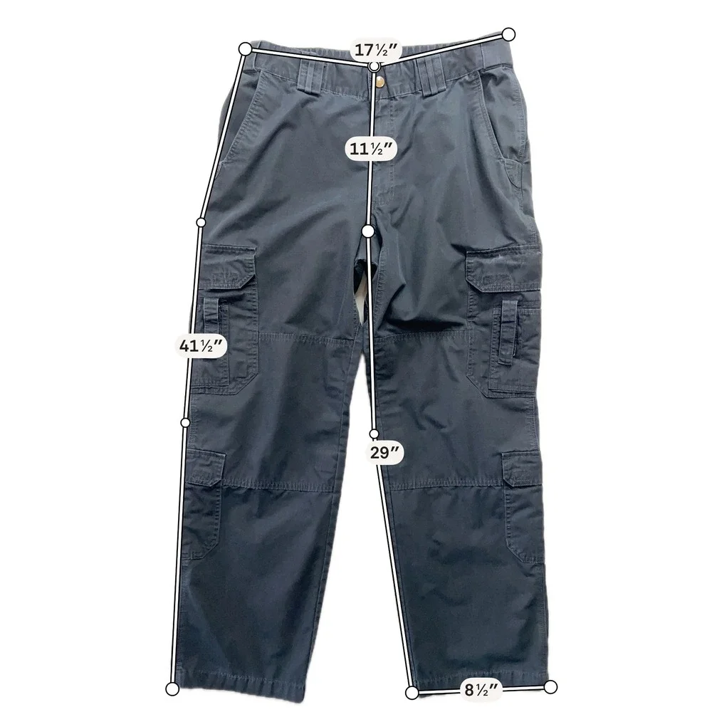 5.11 Tactical Men Black Ripstop Cargo Pants Work Trousers 34x29 Utility